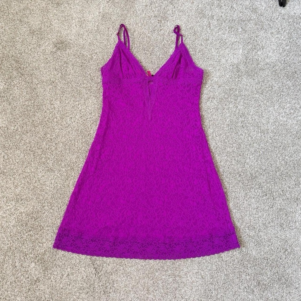 Y2K Victoria's Secret The Lacie Purple Lace Lingerie Dress — Size L